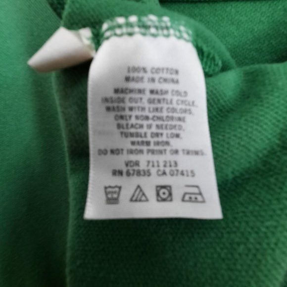 Men's Nautica Bright Lime Green Cotton Polo Shirt Size Medium - Picture 4 of 4